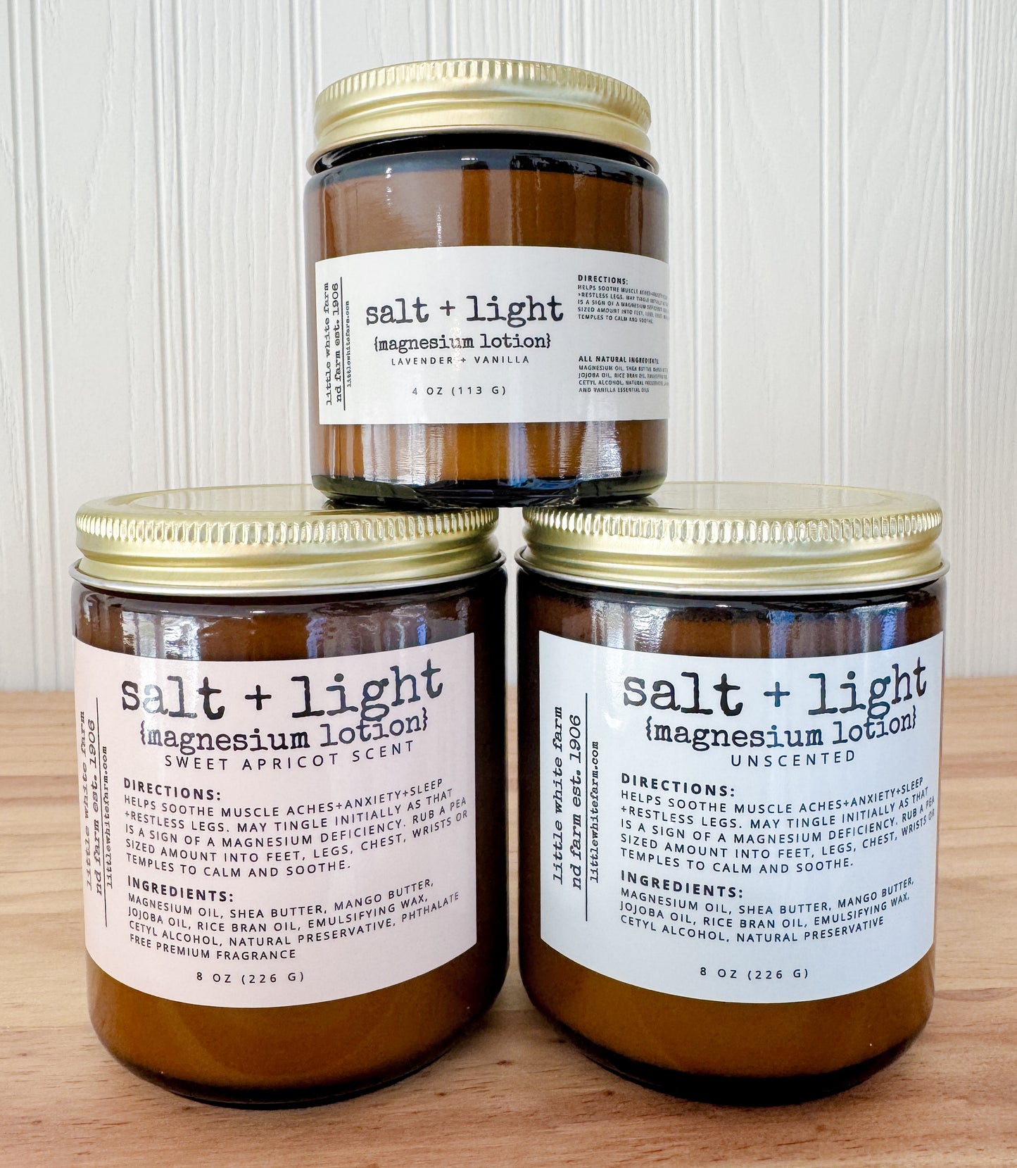 Salt + Light Magnesium Lotion and Magnesium Oil Spray