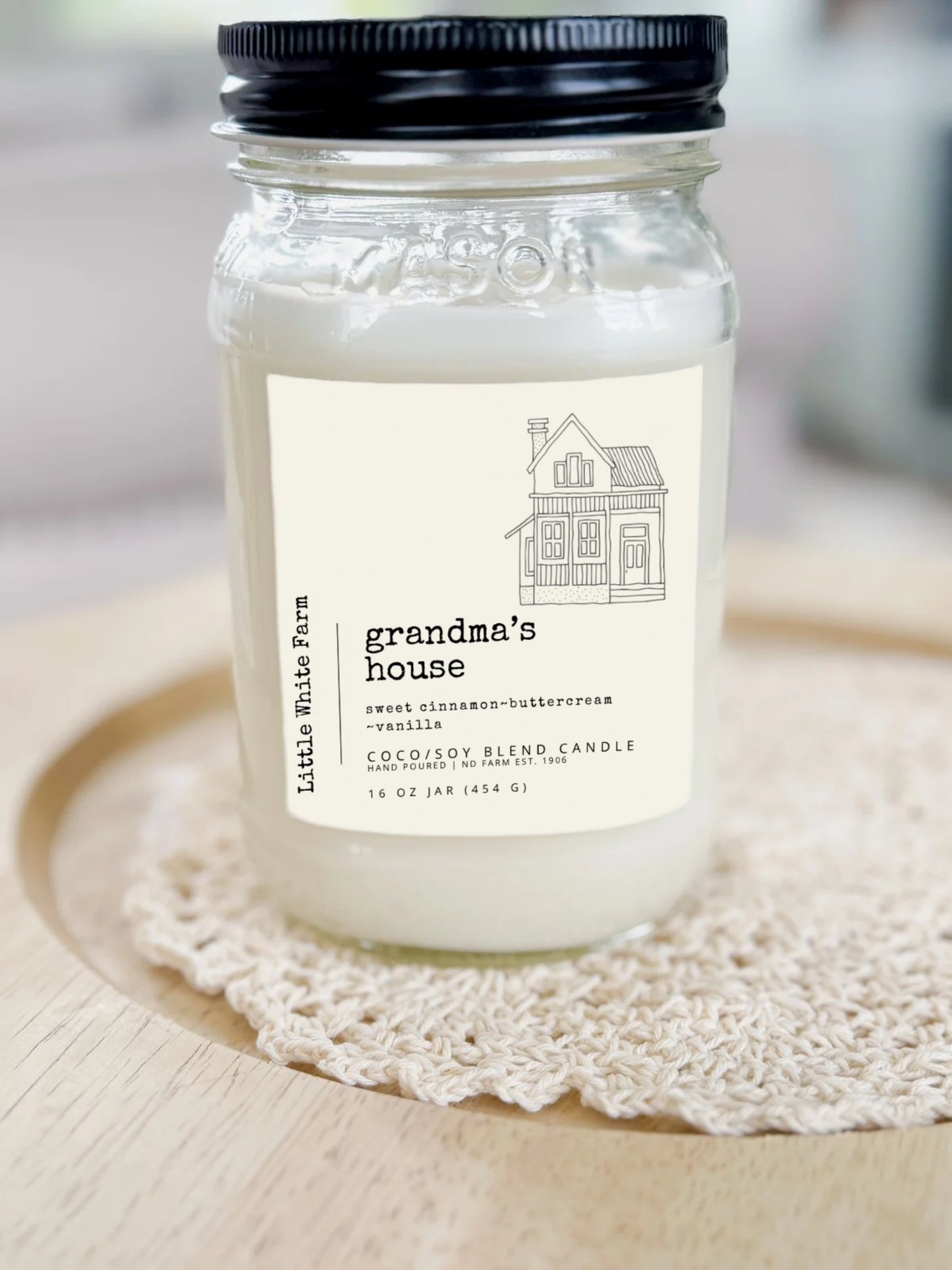 Grandma's House Farmhouse Collection Mason Jar Candle