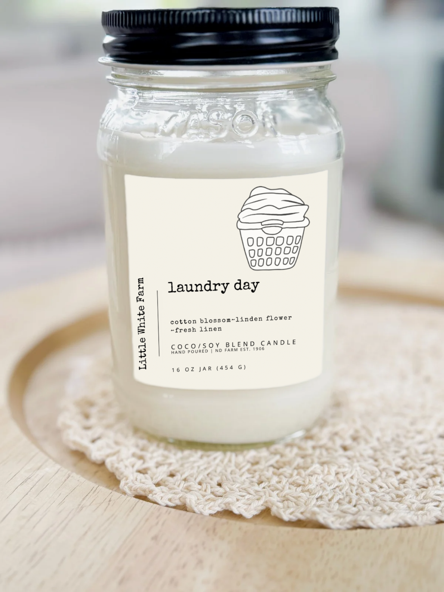 Laundry Day Farmhouse Collection Mason Jar Candle