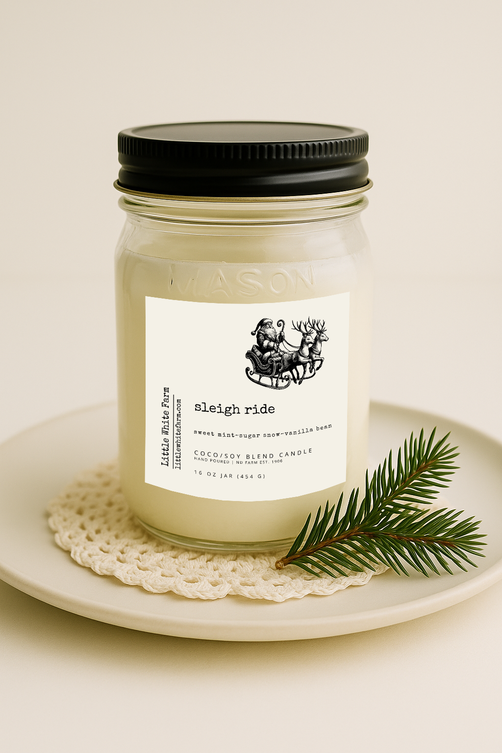Sleigh Ride Mason Jar Candle