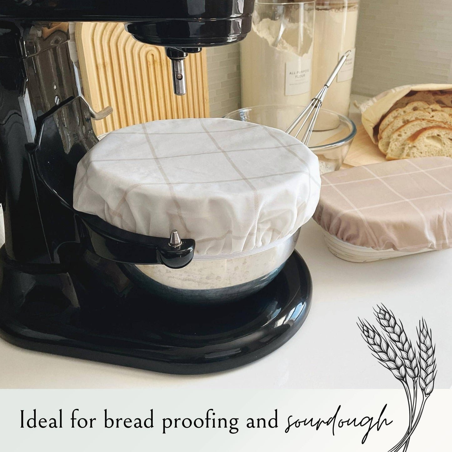 Reusable Beeswax Bowl Covers for Bread Proofing (set of 2)