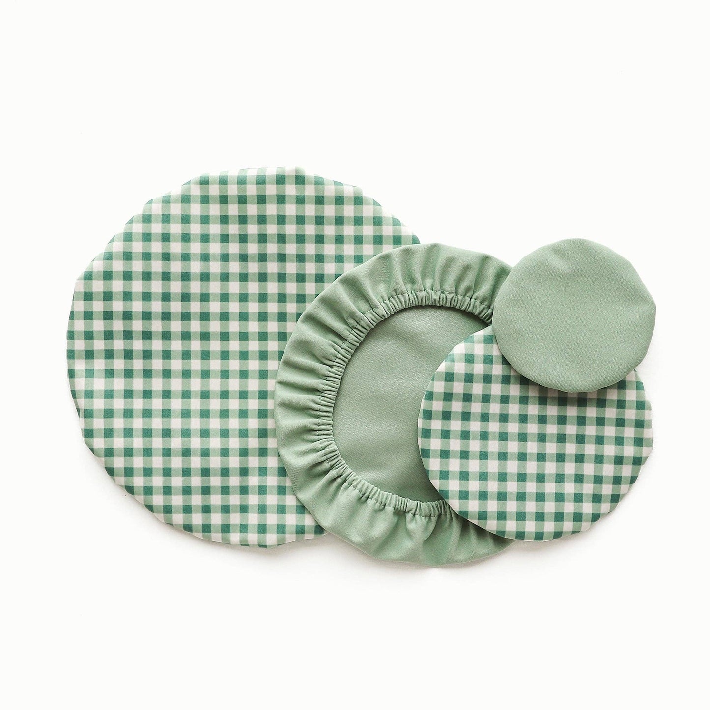 Sustainable Bowl Caps for Food Storage: Verdant Gingham