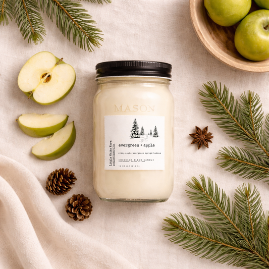 Evergreen + Apple Mason Jar Candle and Wax Melt