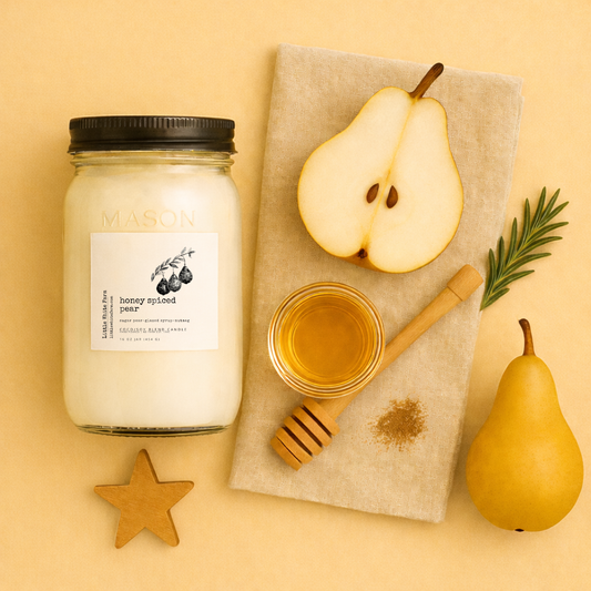 Honey Spiced Pear Farmhouse Collection Mason Jar Candle and Wax Melt