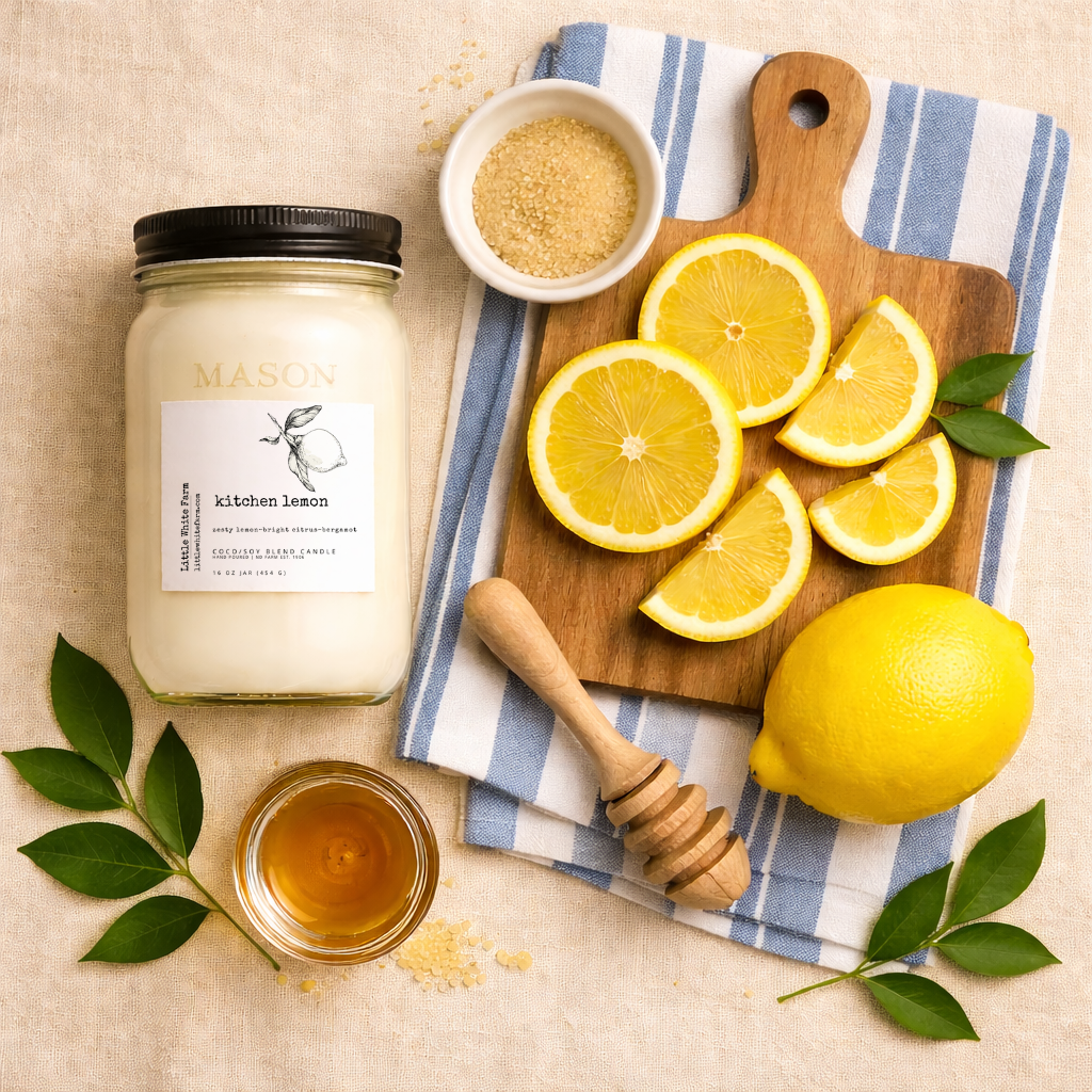 Kitchen Lemon Farmhouse Collection Mason Jar Candle and Wax Melt
