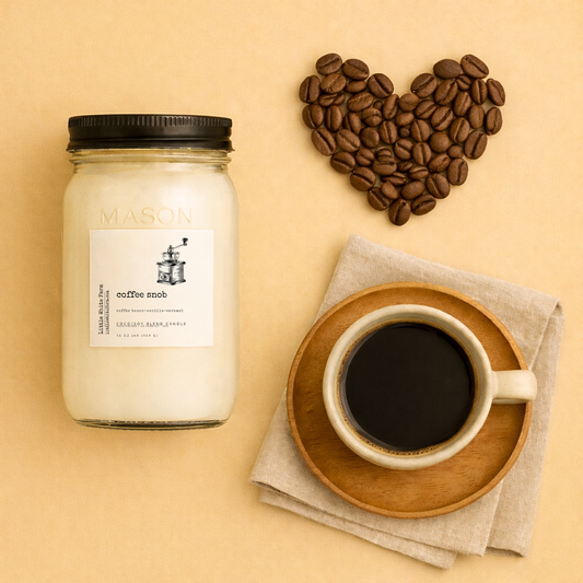 Coffee Snob Farmhouse Collection Mason Jar Candle and Wax Melt