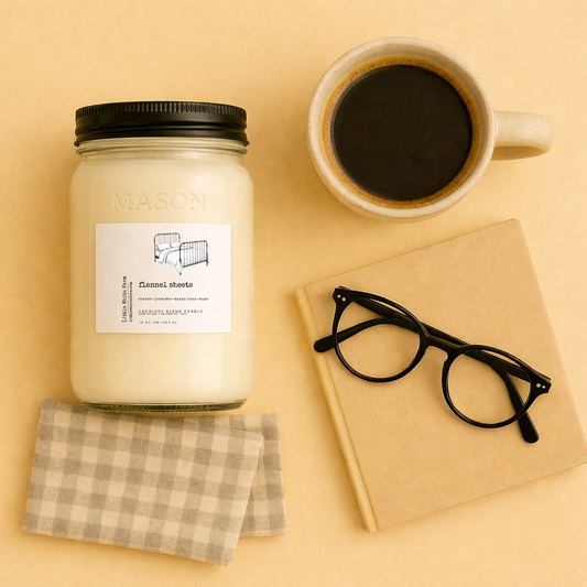 Flannel Sheets Mason Jar Candle and Wax Melt