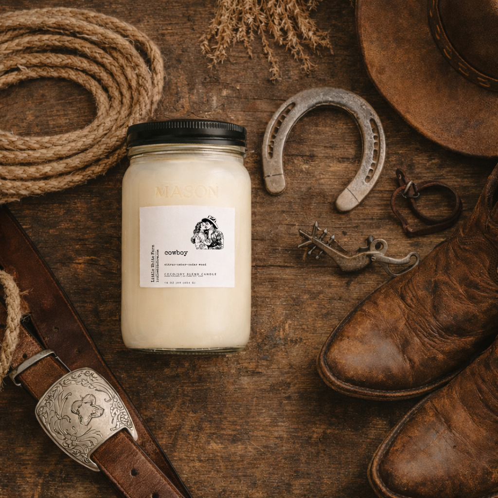 Cowboy Farmhouse Collection Mason Jar and Wax Melt