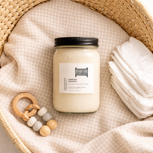 Newborn Nursery Farmhouse Collection Mason Jar Candle and Wax Melt
