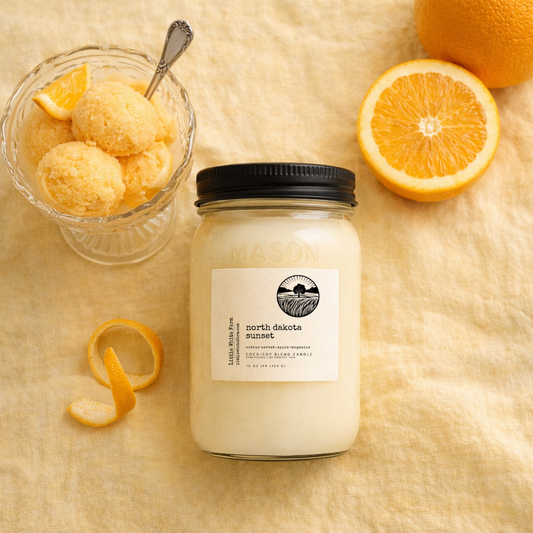 North Dakota Sunset Farmhouse Collection Mason Jar Candle and Wax Melt