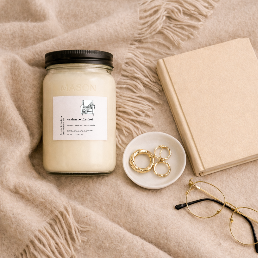 Cashmere Blanket Mason Jar Candle and Wax Melt