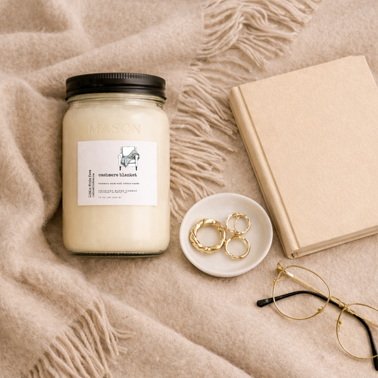Cashmere Blanket Mason Jar Candle and Wax Melt
