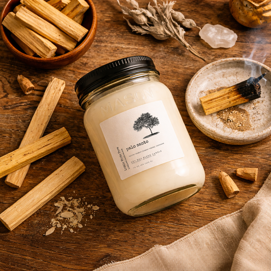 Palo Santo Farmhouse Collection Mason Jar Candle and Wax Melt
