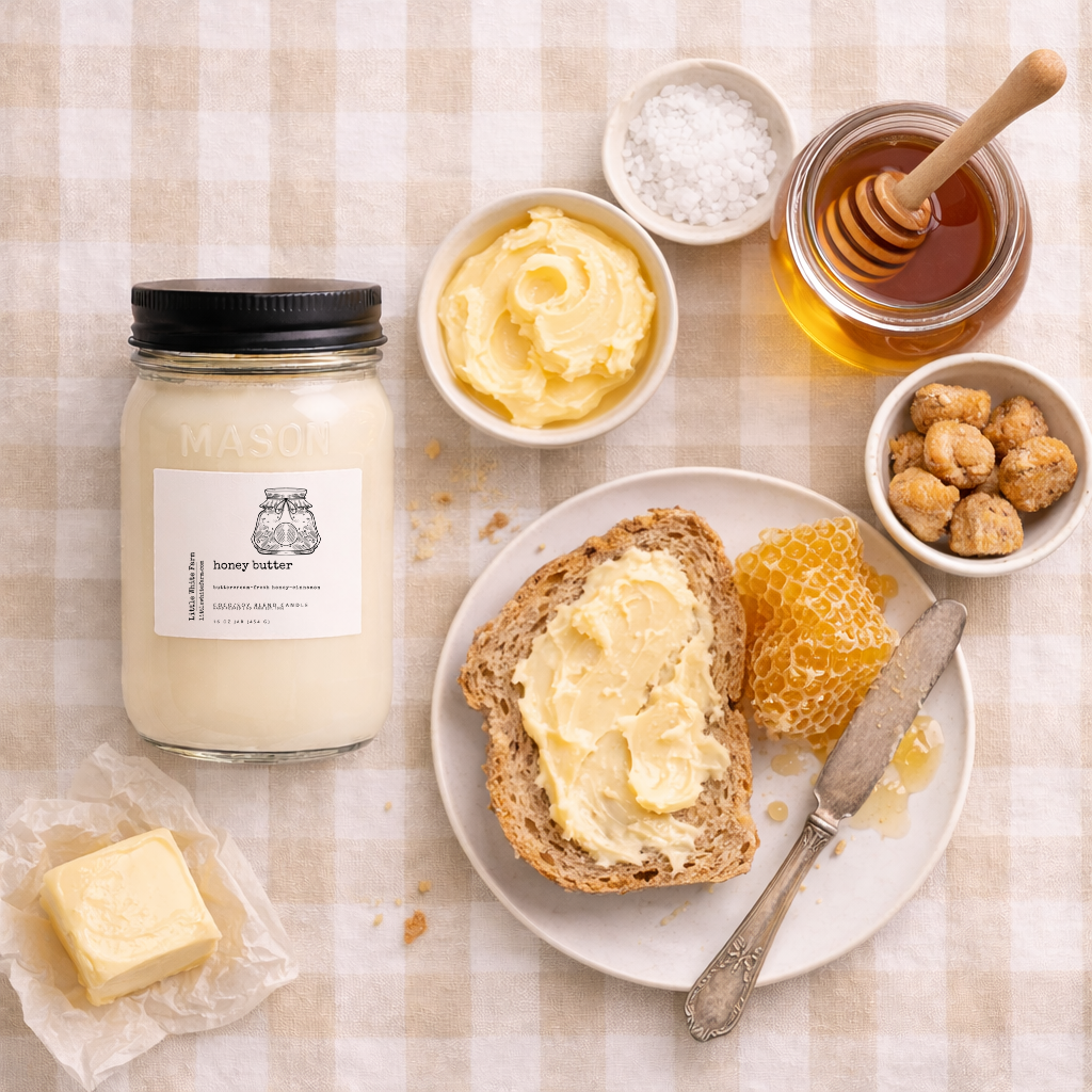Honey Butter Farmhouse Collection Mason Jar Candle and Wax Melt