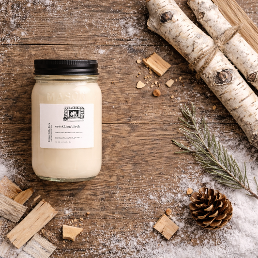 Crackling Birch Mason Jar Candle and Wax Melt