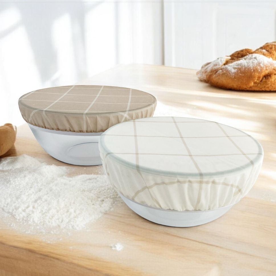 Reusable Beeswax Bowl Covers for Bread Proofing (set of 2)