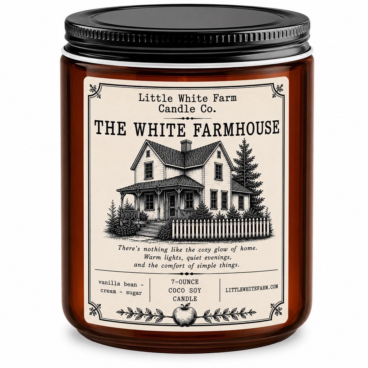 The White Farmhouse Heritage Collection Amber Jar Candle