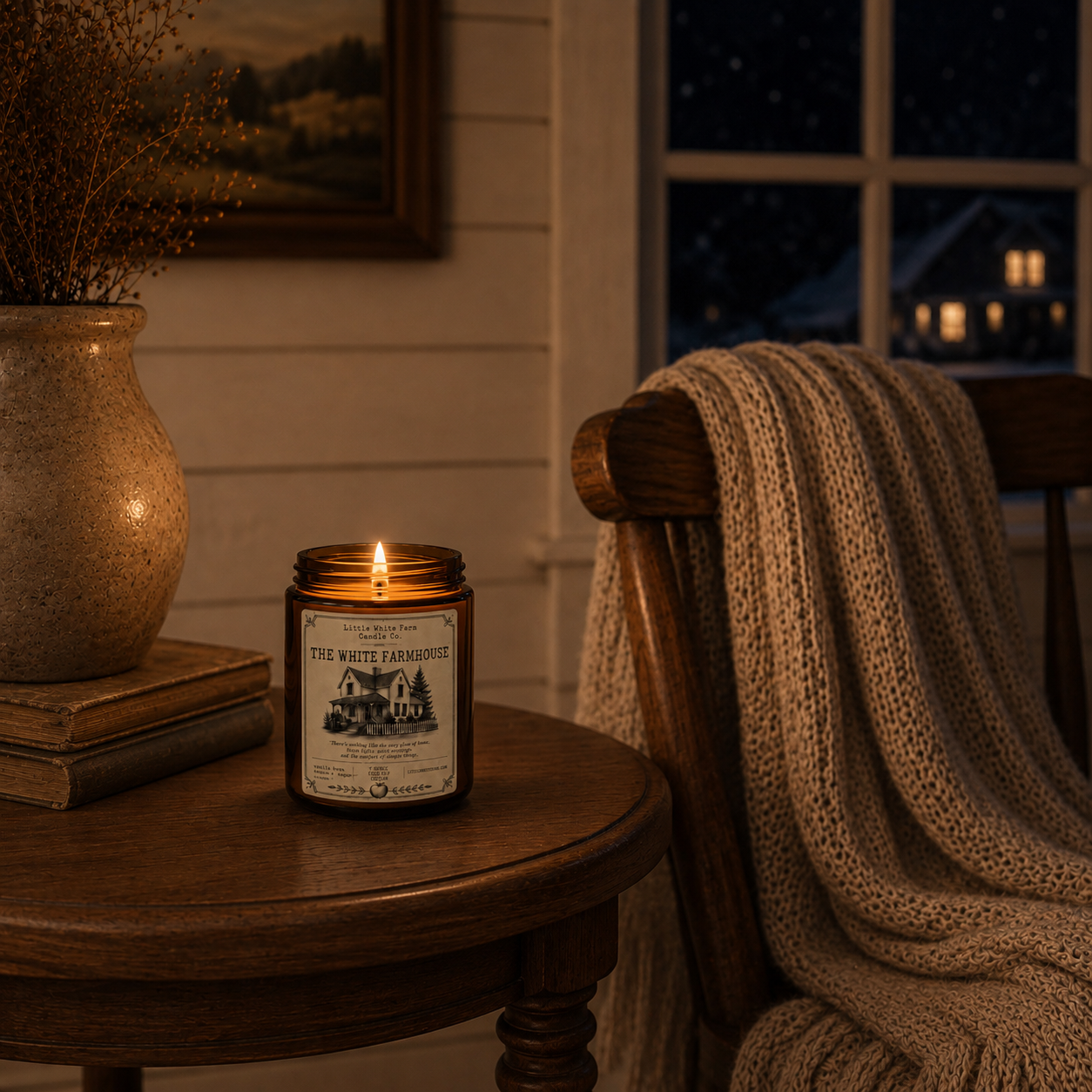 The White Farmhouse Heritage Collection Amber Jar Candle