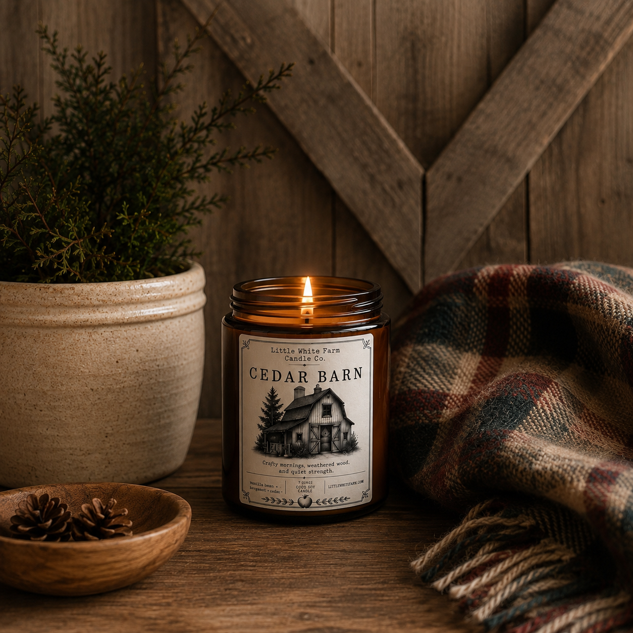 Cedar Barn Heritage Collection Amber Jar Candle