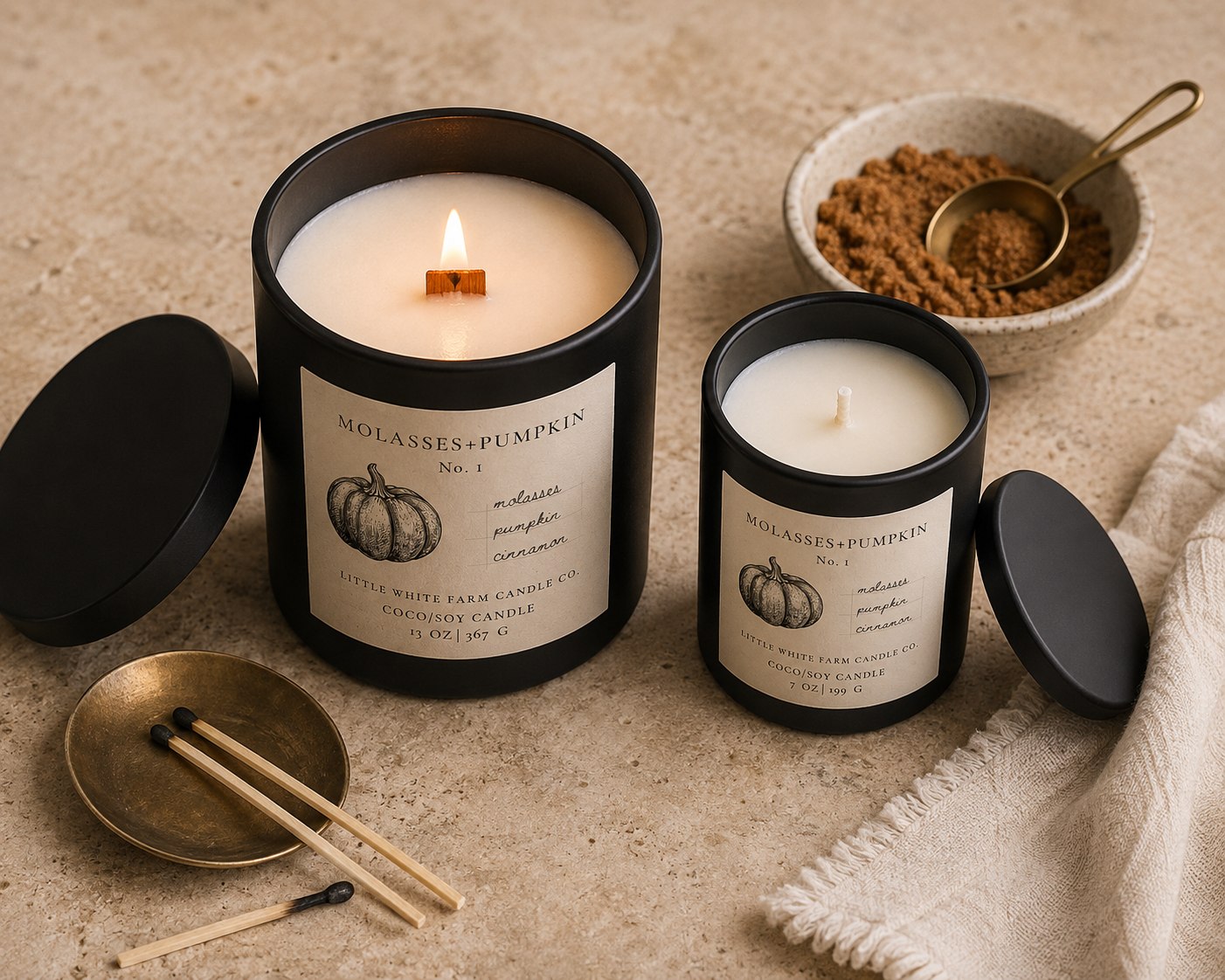 Pumpkin + Molasses Luxury Candle