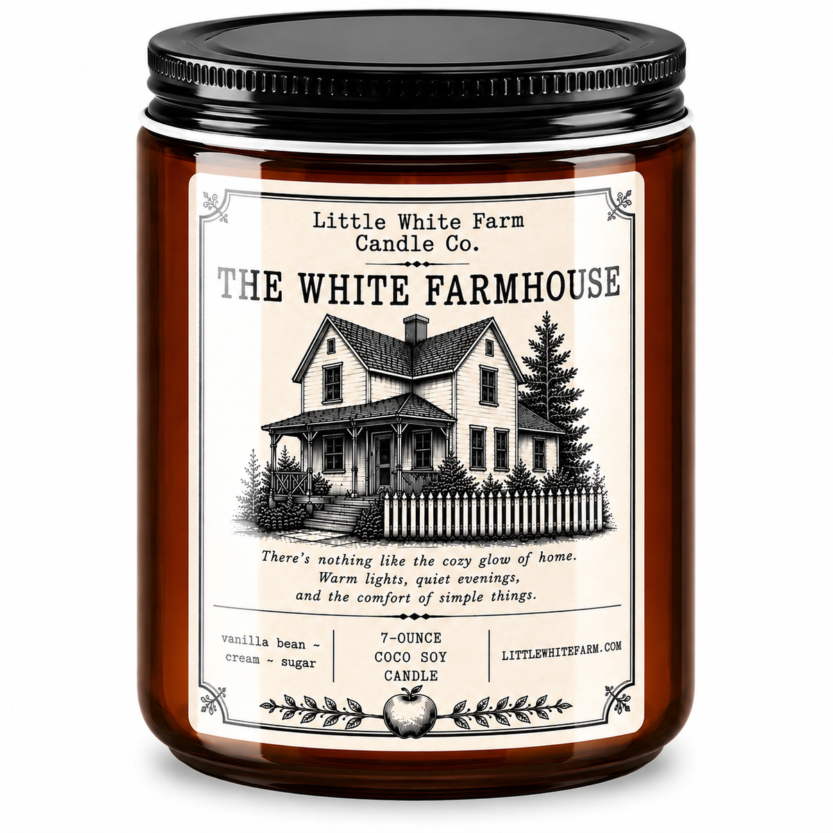 The White Farmhouse Heritage Collection Amber Jar Candle