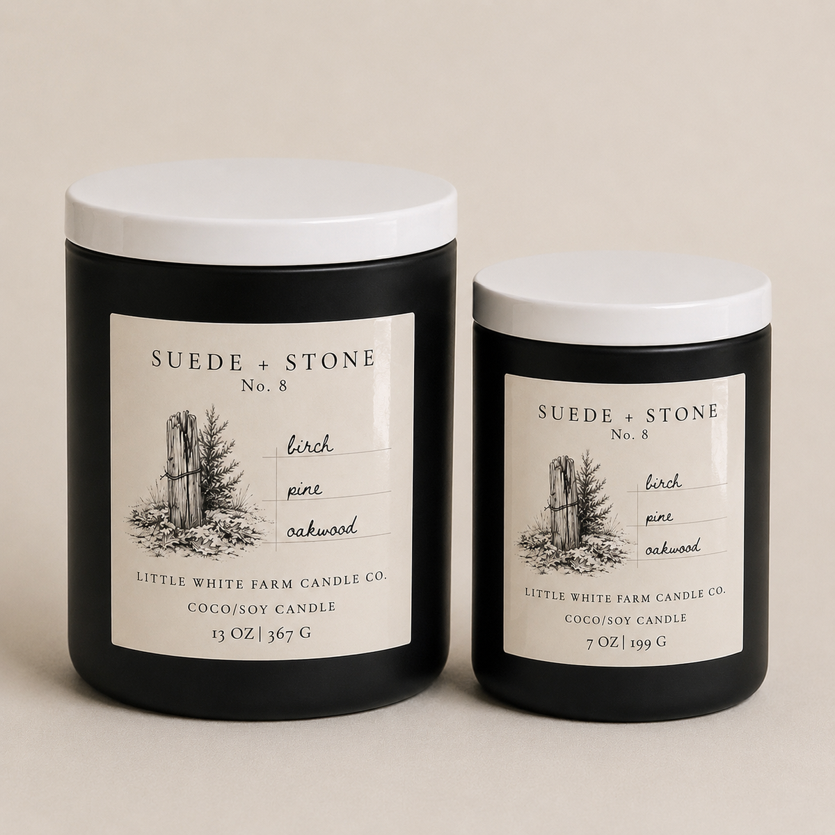 No. 8 Suede + Stone Luxury Candle