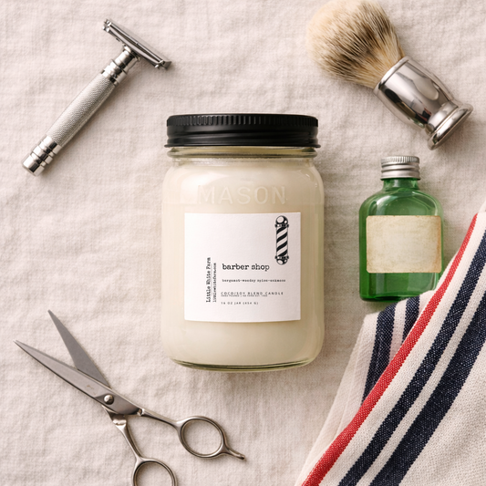 Barber Shop Farmhouse Collection Mason Jar Candle
