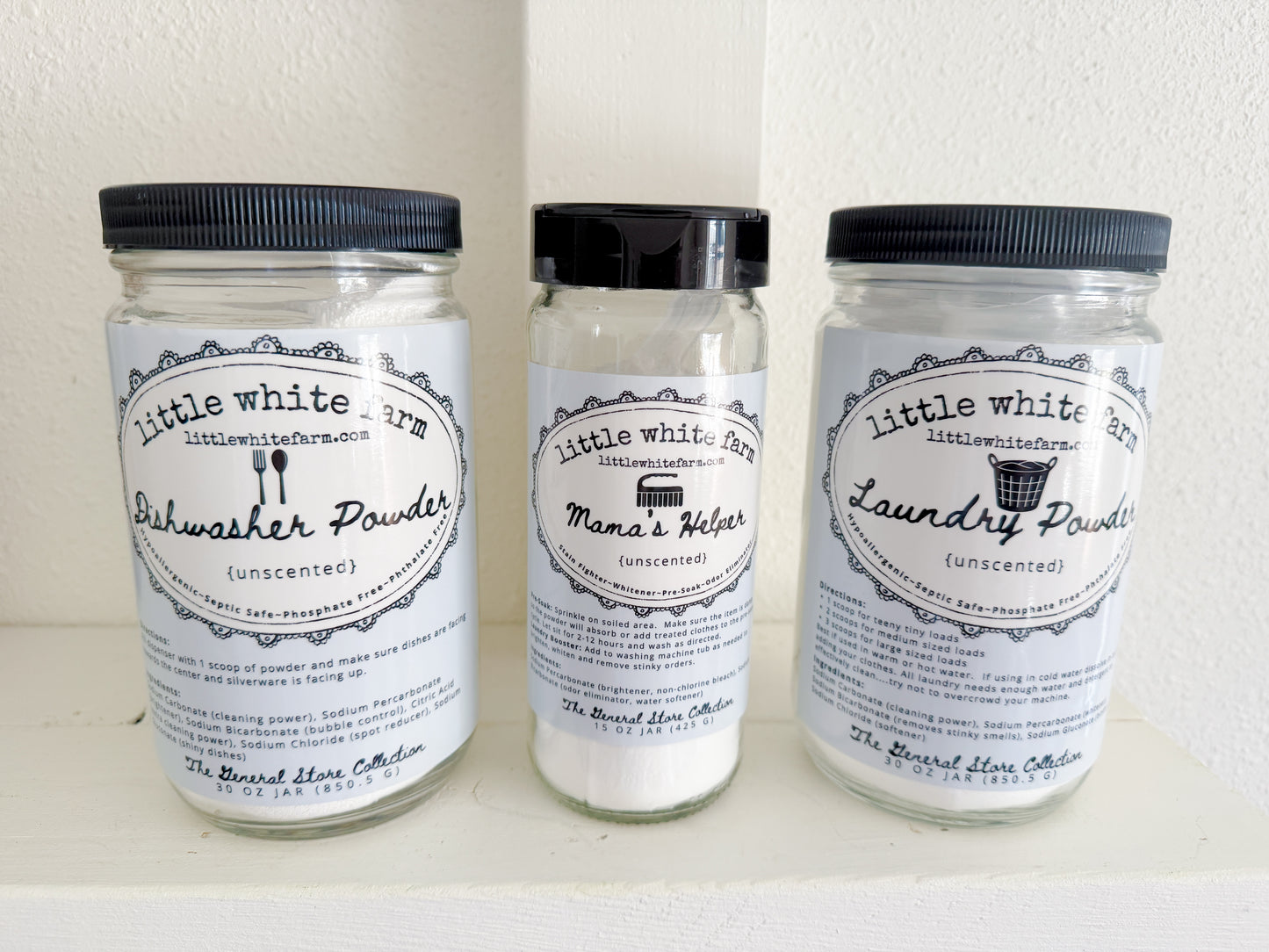 Unscented Powdered Cleaning Products