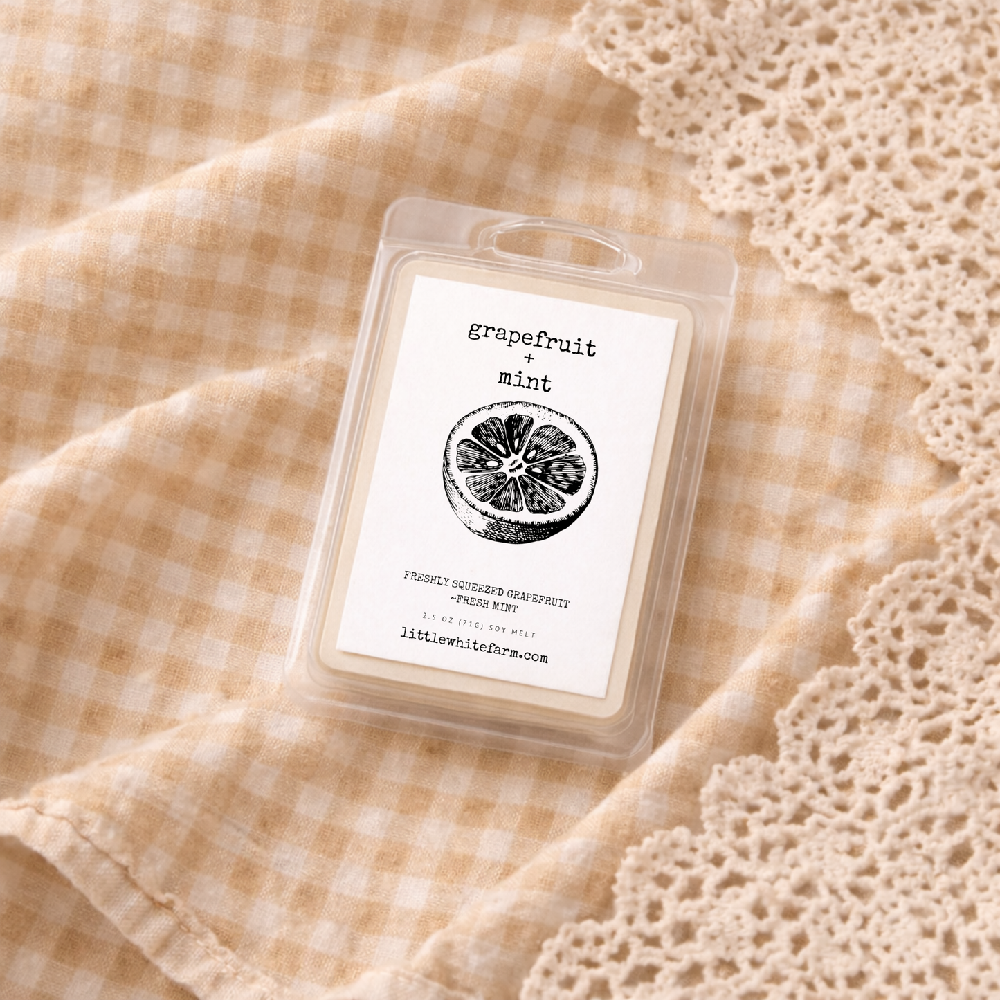 Grapefruit + Mint Farmhouse Collection Mason Jar Candle and Wax Melt