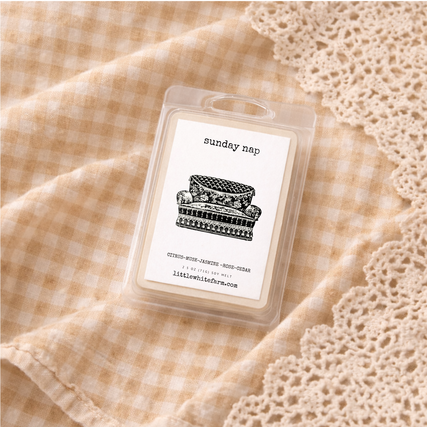 Sunday Nap Farmhouse Collection Mason Jar Candle and Wax Melt