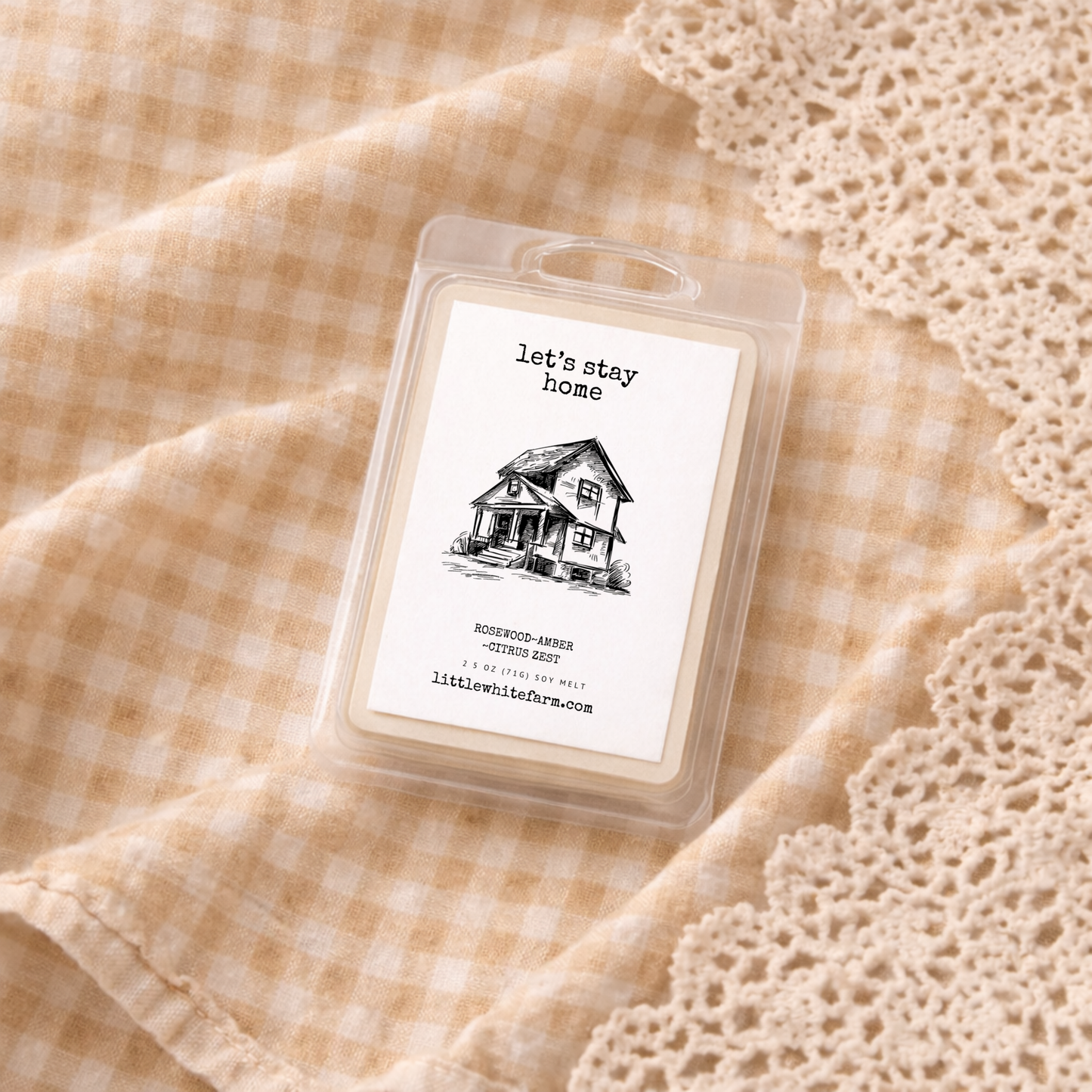 Let's Stay Home Farmhouse Collection Mason Jar Candle and Wax Melt