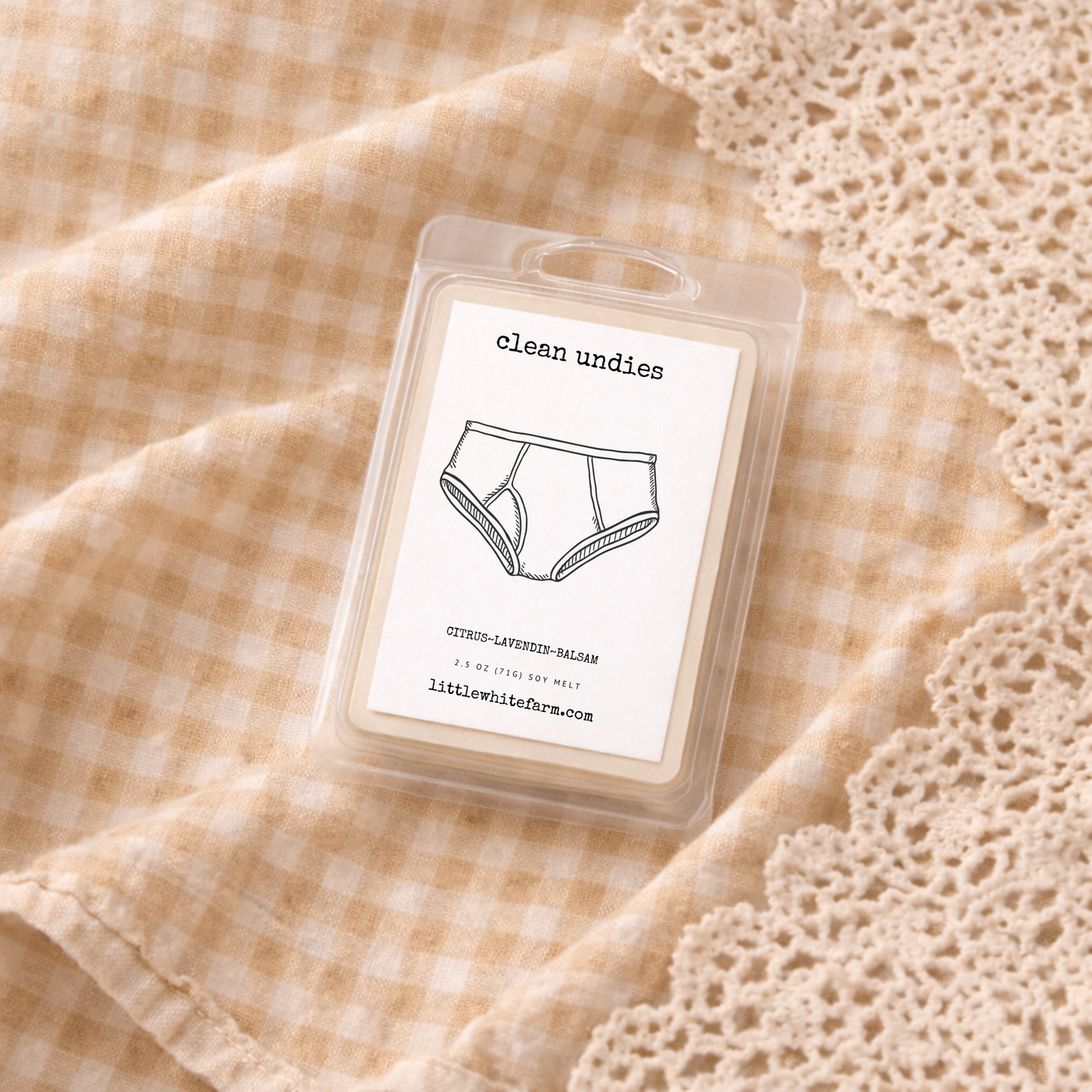 Clean Undies Farmhouse Collection Mason Jar Candle and Wax Melt