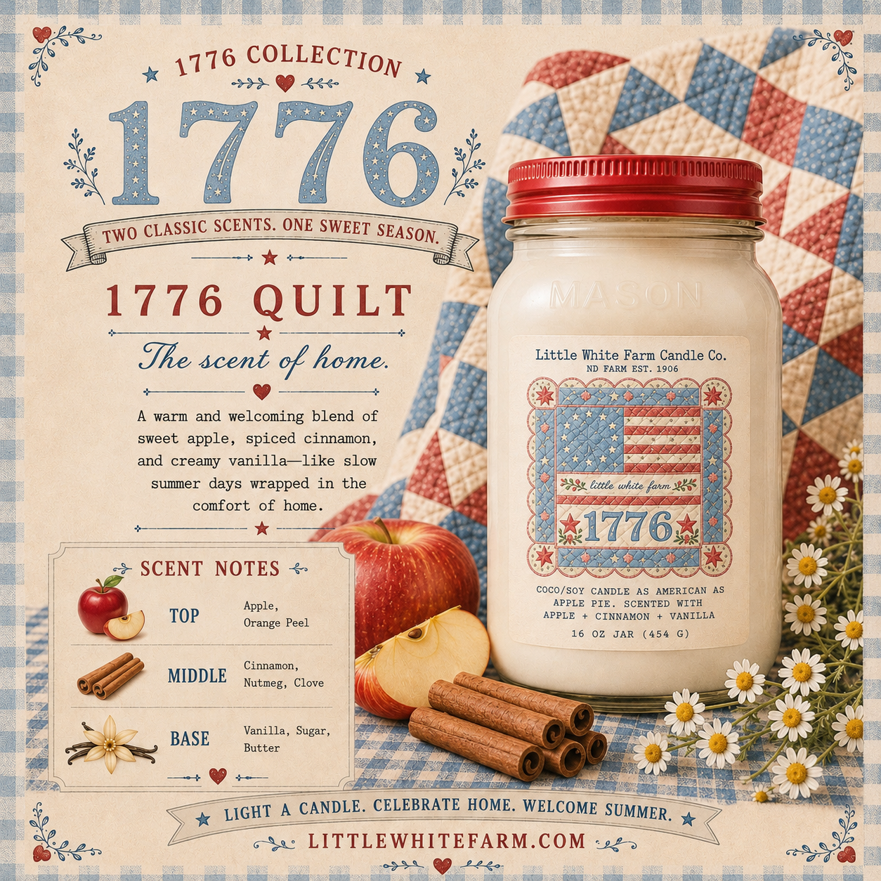 Celebrate 1776 (SPECIAL EDITION) Mason Candles
