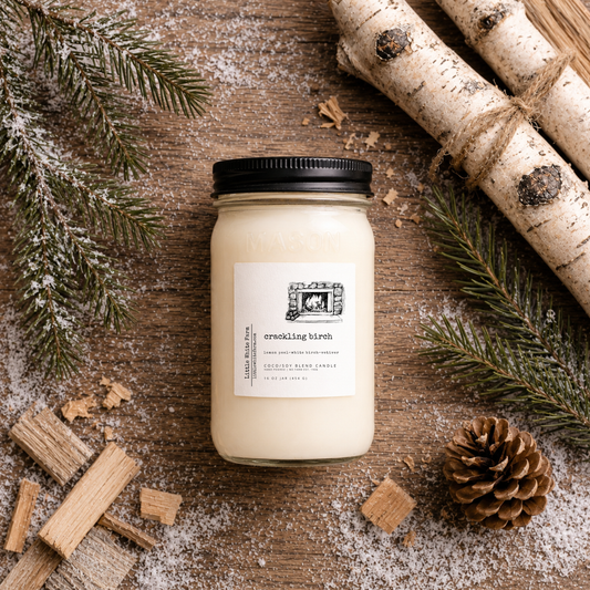 Crackling Birch Mason Jar Candle and Wax Melt