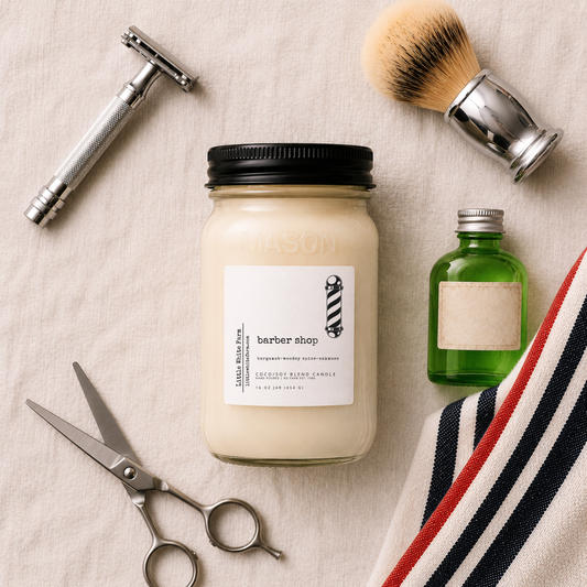 Barber Shop Farmhouse Collection Mason Jar Candle and Wax Melt