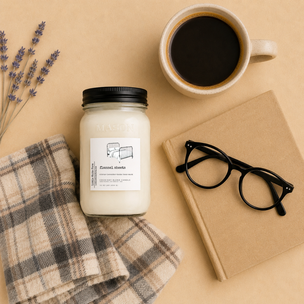 Flannel Sheets Mason Jar Candle and Wax Melt