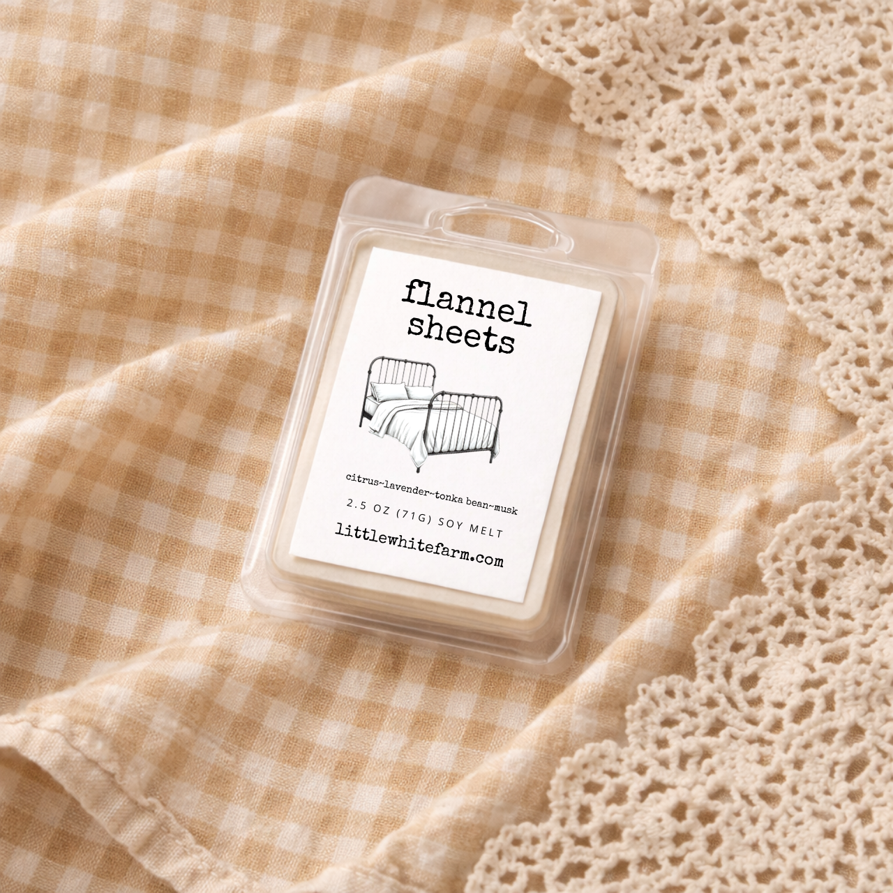 Flannel Sheets Mason Jar Candle and Wax Melt