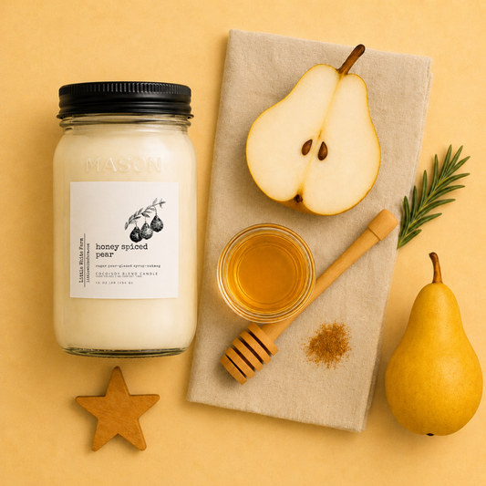 Honey Spiced Pear Farmhouse Collection Mason Jar Candle and Wax Melt