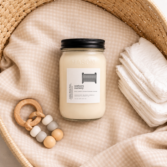Newborn Nursery Farmhouse Collection Mason Jar Candle and Wax Melt