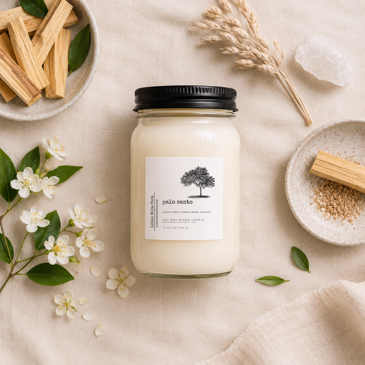 Palo Santo Farmhouse Collection Mason Jar Candle and Wax Melt
