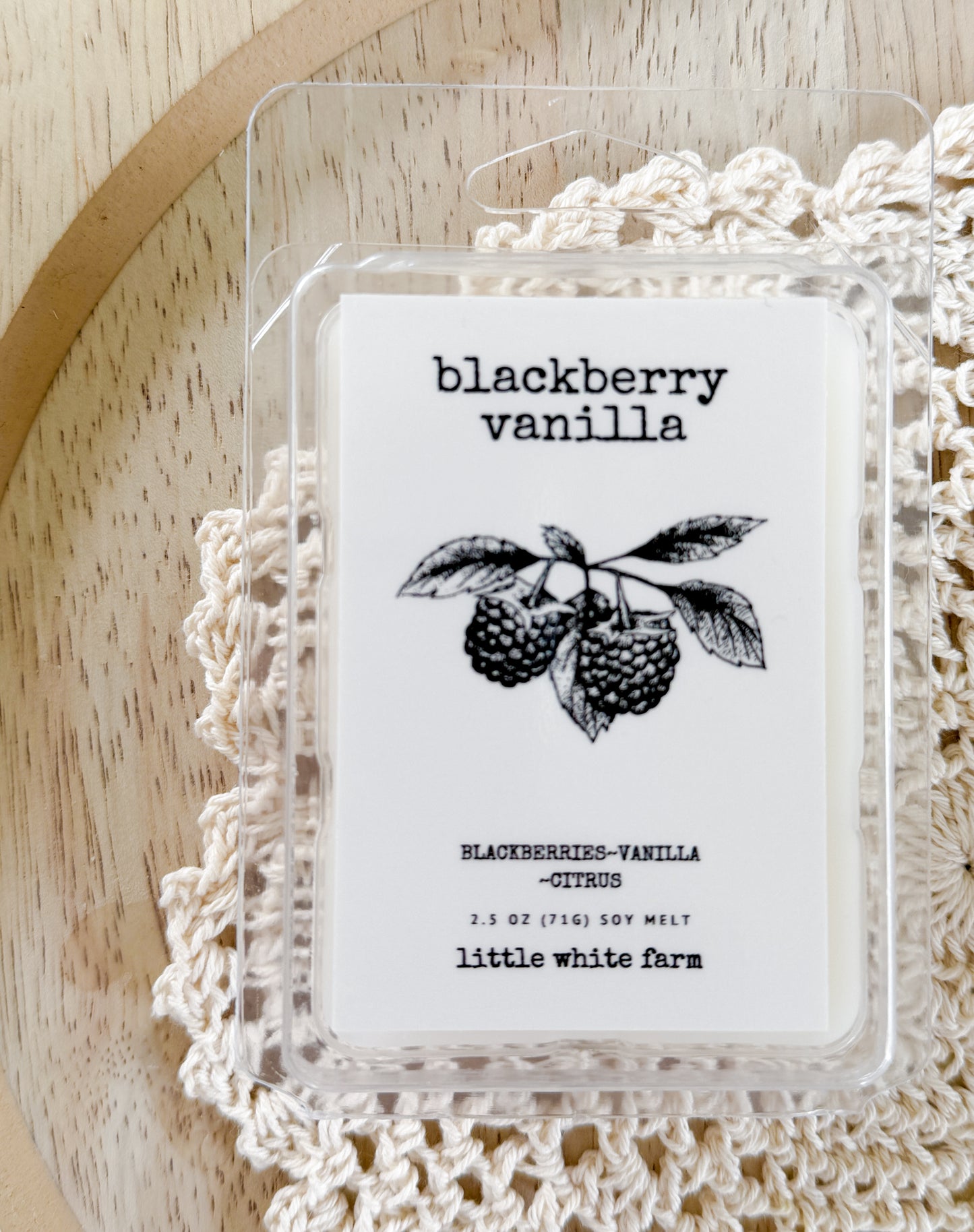 Blackberry Vanilla Farmhouse Collection Mason Jar Candle and Wax Melt