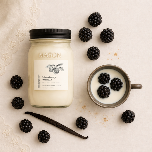 Blackberry Vanilla Farmhouse Collection Mason Jar Candle and Wax Melt