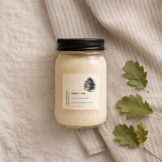SALE Amber + Oak Fall Collection Mason Jar and Wax Melt
