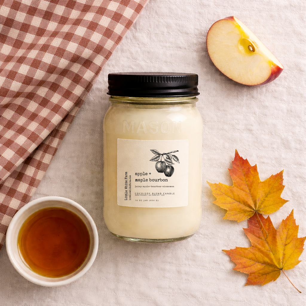 SALE Apple + Maple Bourbon Fall Collection Mason Jar Candle and Wax Melt