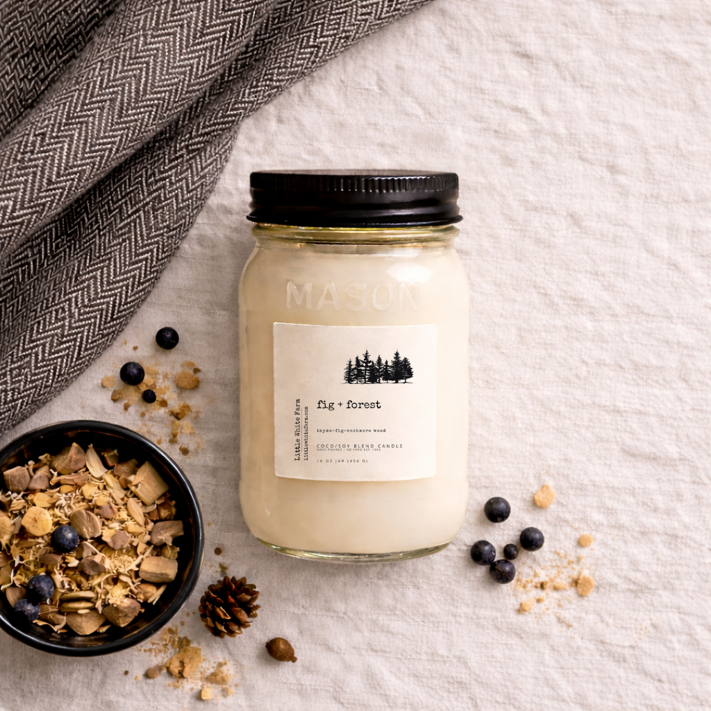 Fig + Forest Farmhouse Collection Mason Jar Candle and Wax Melt