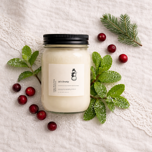 SALE It's Frosty Mason Jar Candle and Wax Melt
