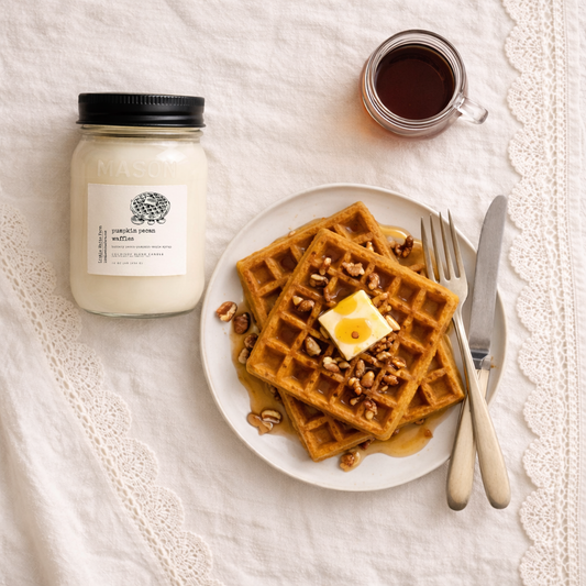 SALE Pumpkin Pecan Waffles Fall Collection Mason Jar Candle and Wax Melt