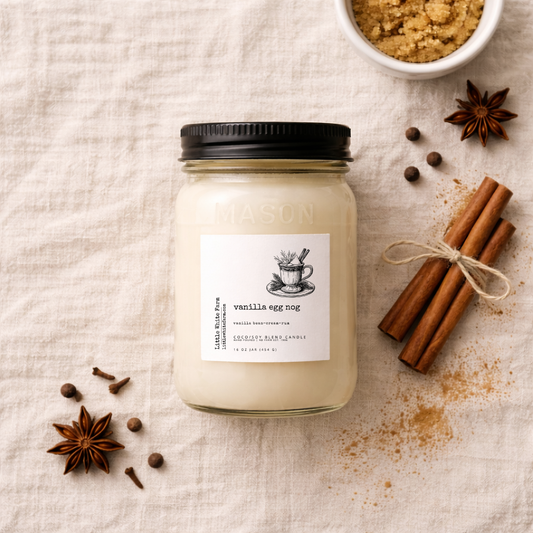 SALE Vanilla Egg Nog Mason Jar Candle and Wax Melt