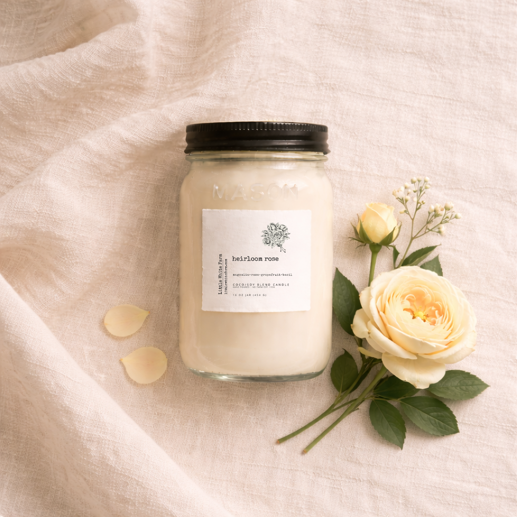 Heirloom Rose Mason Jar Candle and Wax Melt