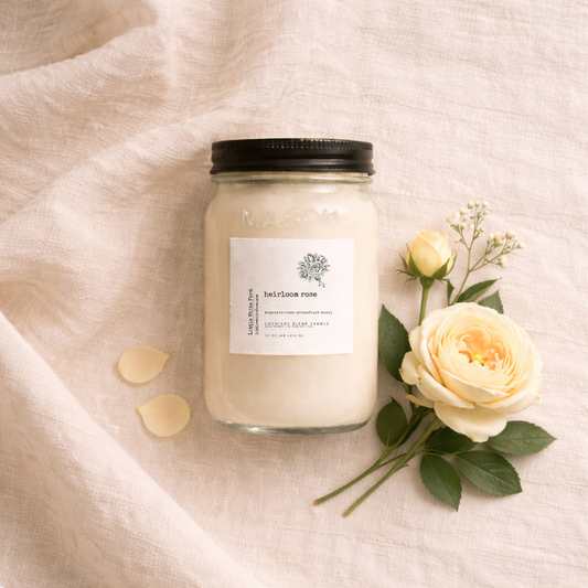 Heirloom Rose Mason Jar Candle and Wax Melt